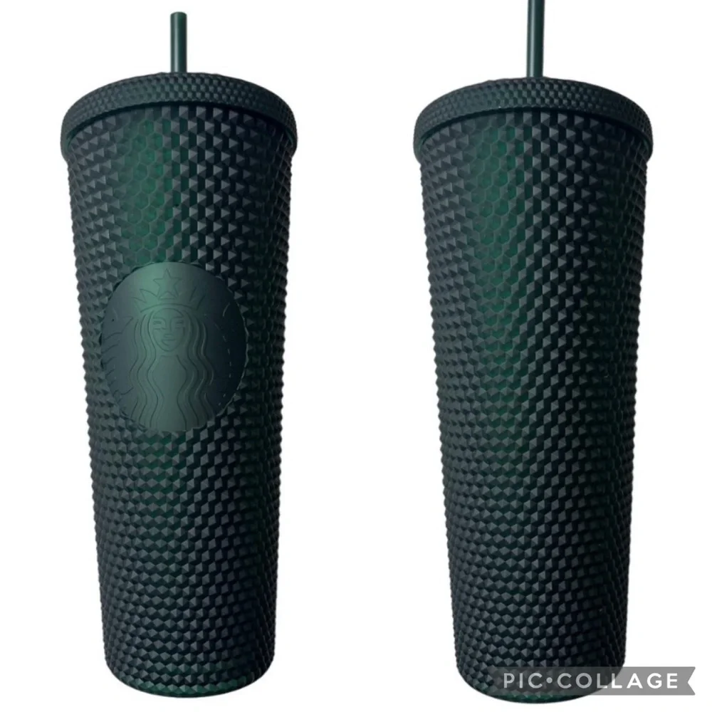 Starbucks Matte Dark Green Studded Venti Drink Tumbler